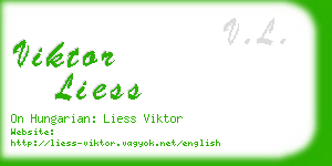 viktor liess business card